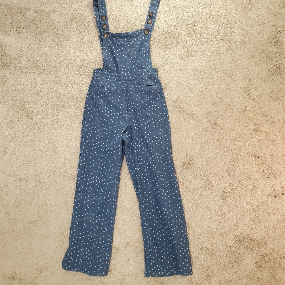 Anthropologie Saint Geraldine Star Print Denim Overalls XS - Very Good Condition - Picture 3 of 13